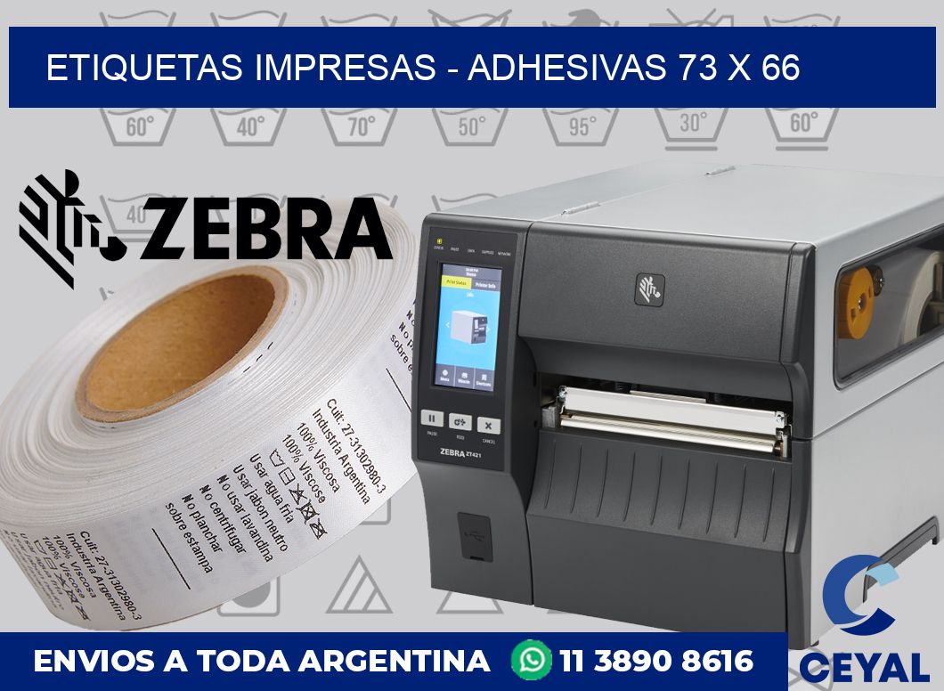 etiquetas impresas – Adhesivas 73 x 66
