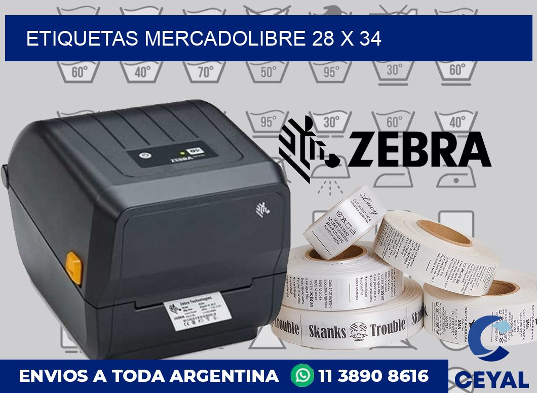 etiquetas mercadolibre 28 x 34