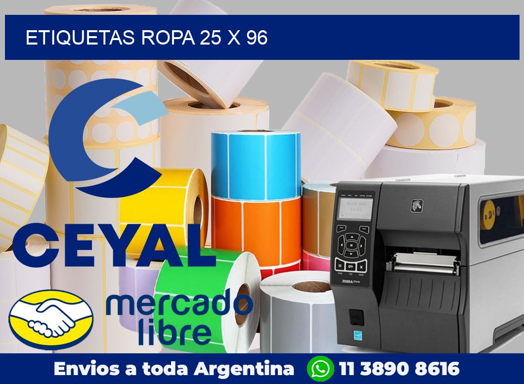 etiquetas ropa 25 x 96
