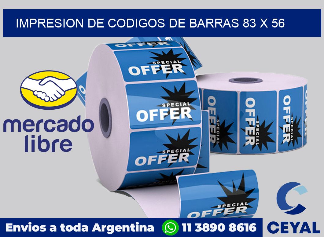 impresion de codigos de barras 83 x 56