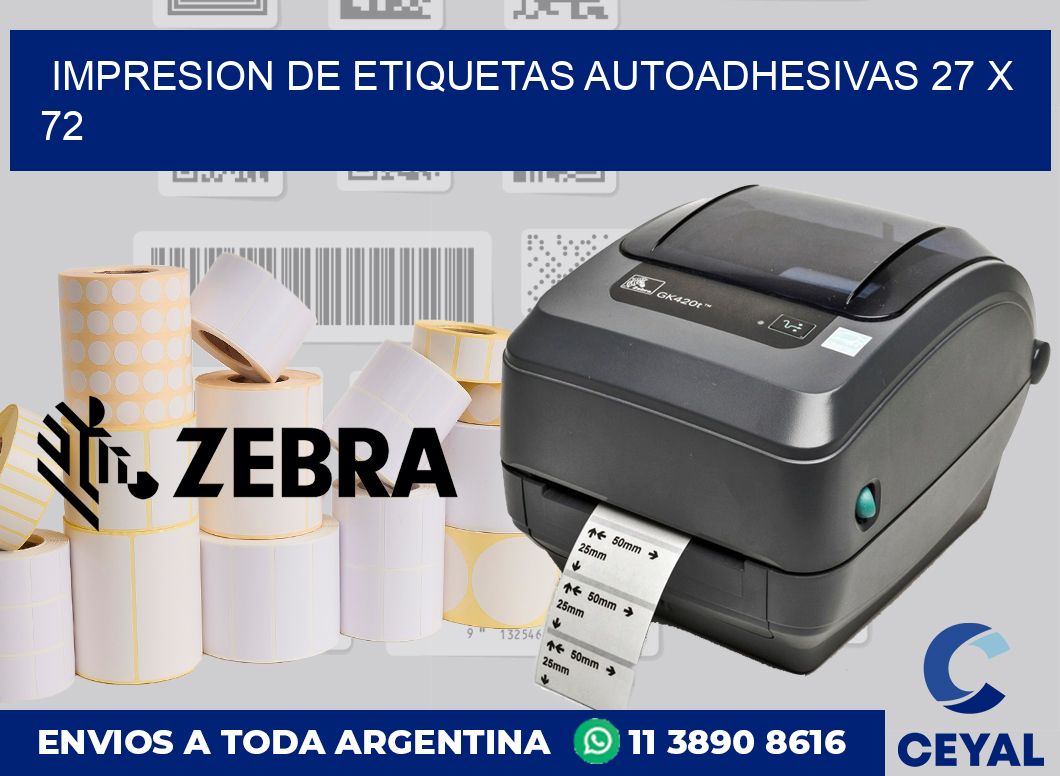 impresion de etiquetas autoadhesivas 27 x 72