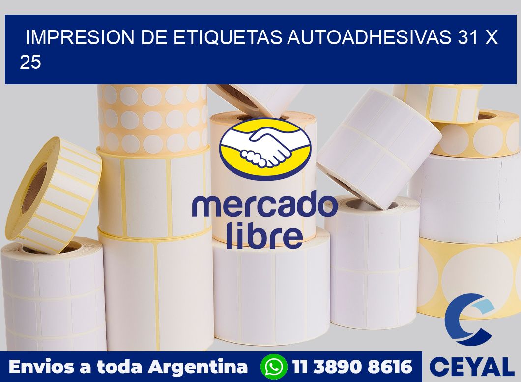 impresion de etiquetas autoadhesivas 31 x 25