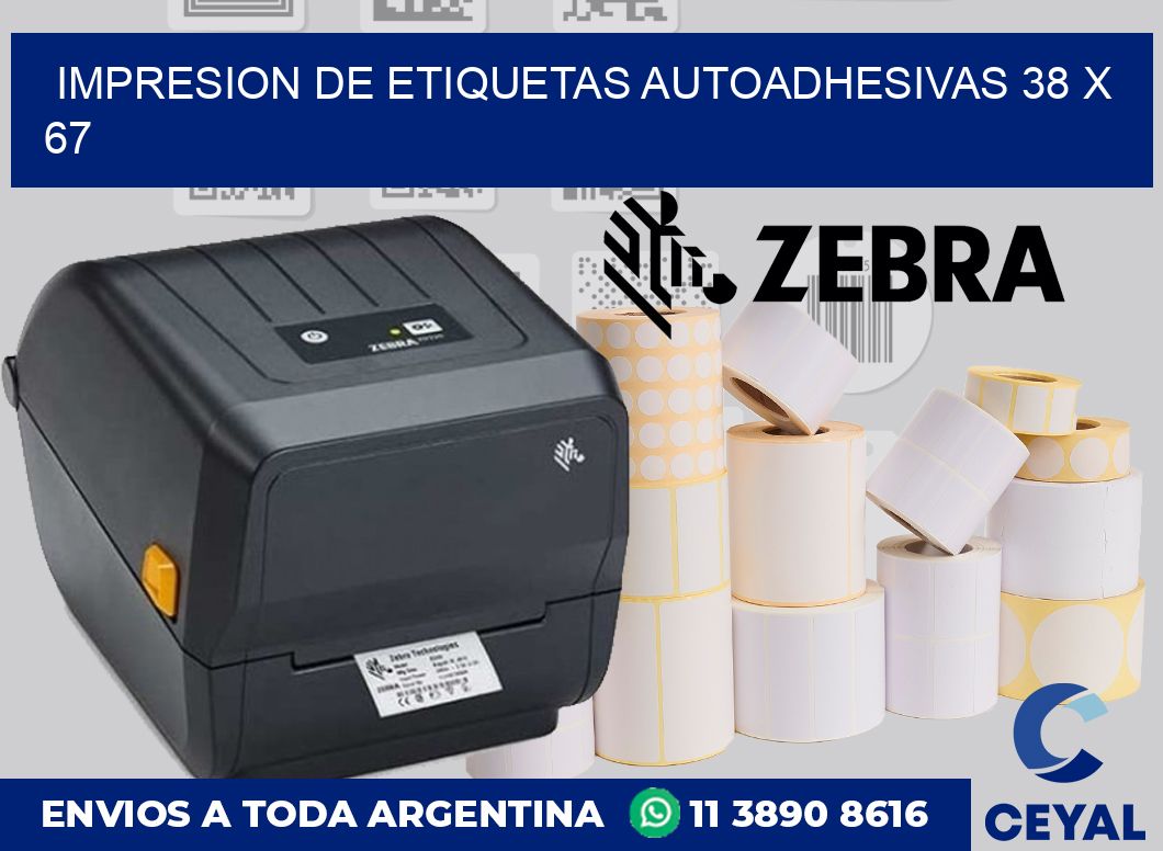impresion de etiquetas autoadhesivas 38 x 67