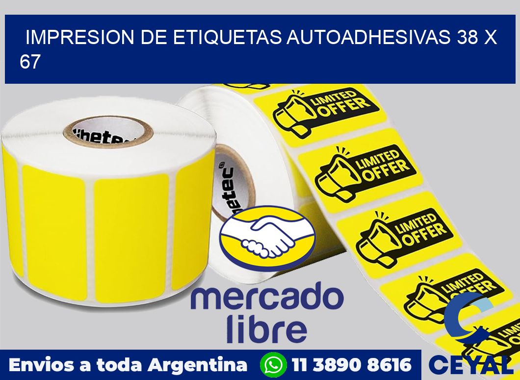 impresion de etiquetas autoadhesivas 38 x 67