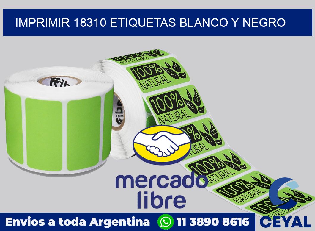 imprimir 18310 etiquetas blanco y negro