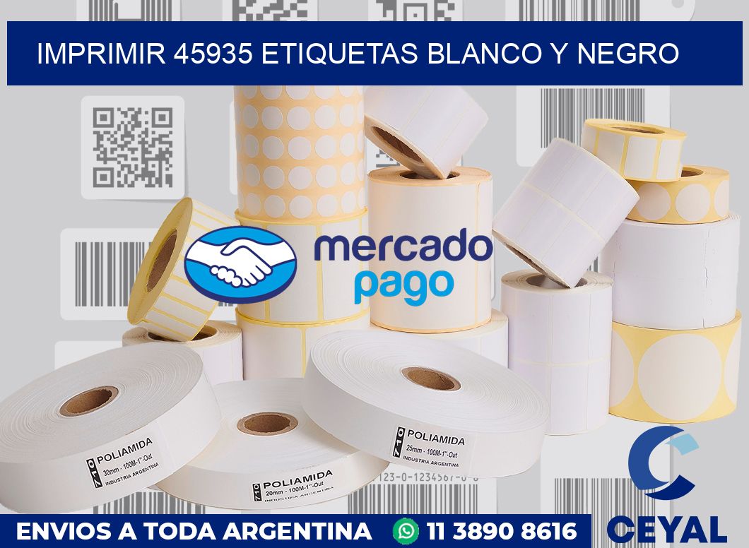 imprimir 45935 etiquetas blanco y negro