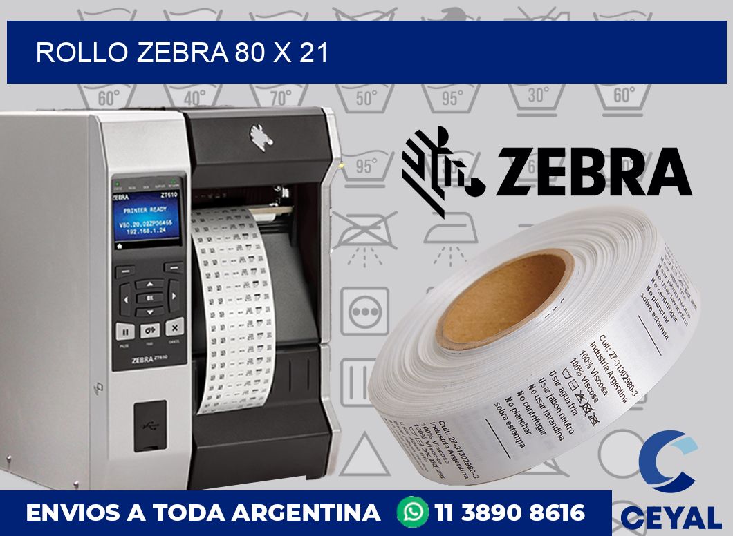 rollo zebra 80 x 21