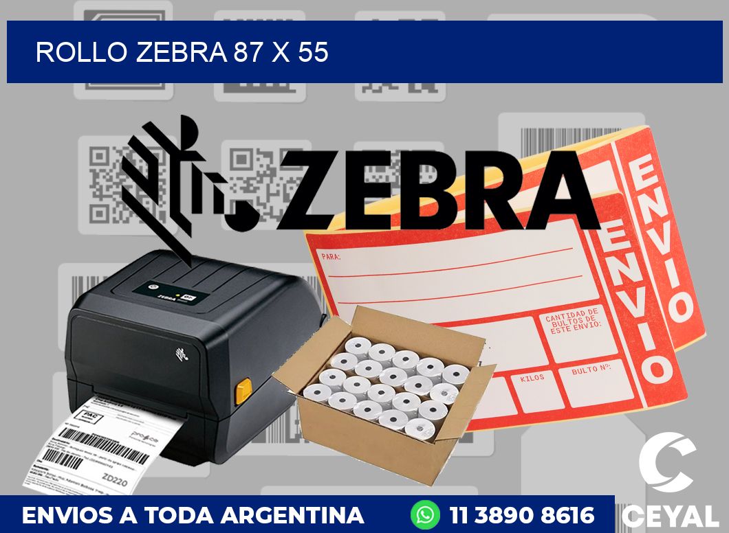 rollo zebra 87 x 55