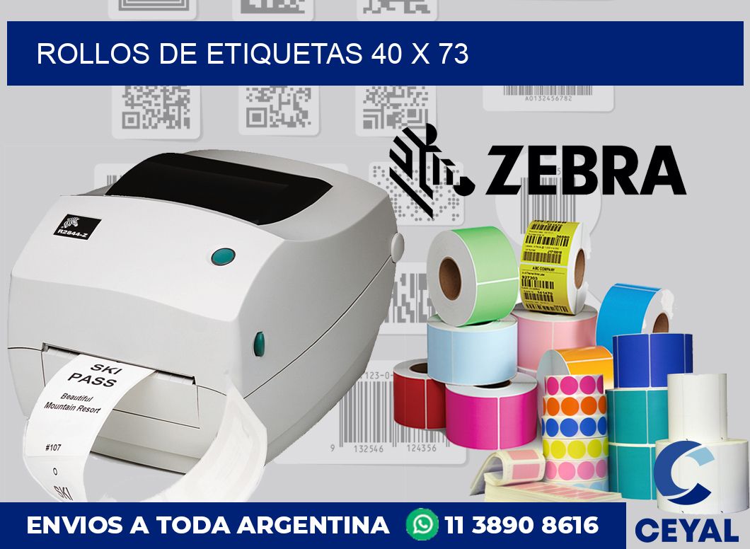 rollos de etiquetas 40 x 73