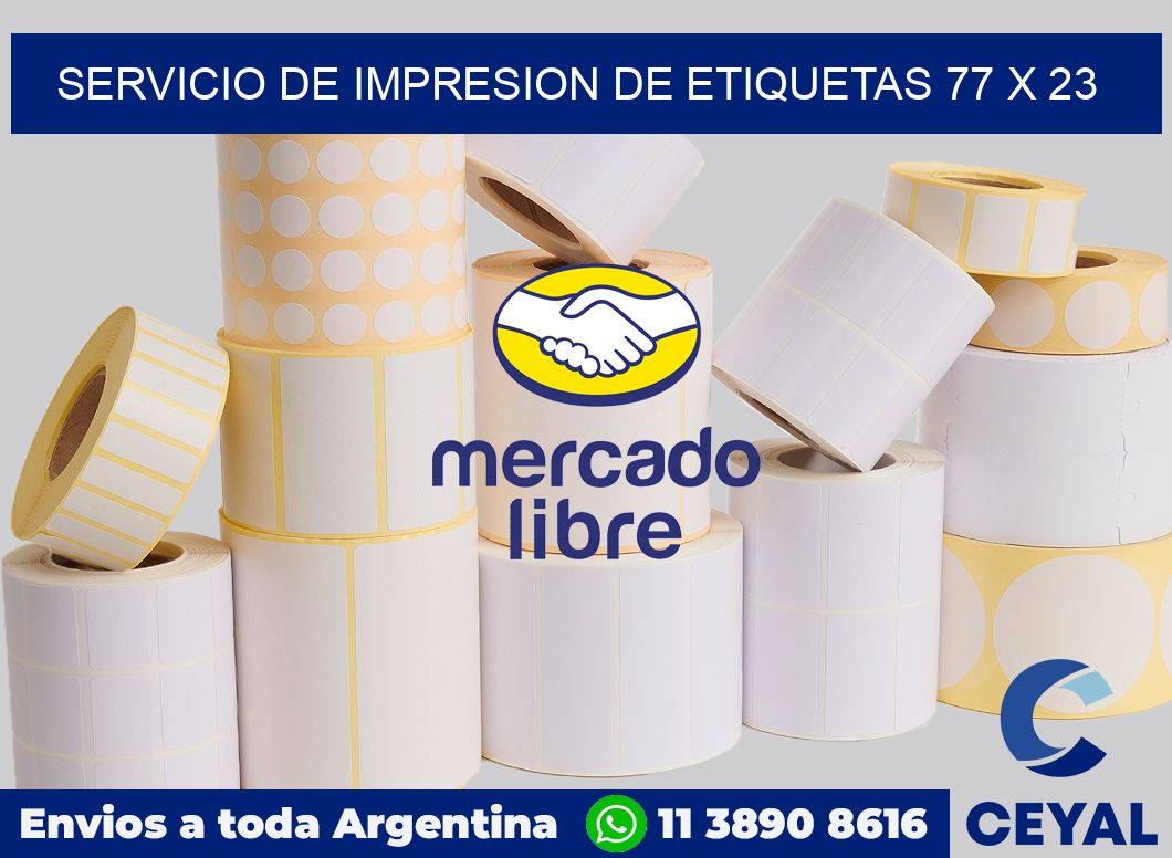 servicio de impresion de etiquetas 77 x 23