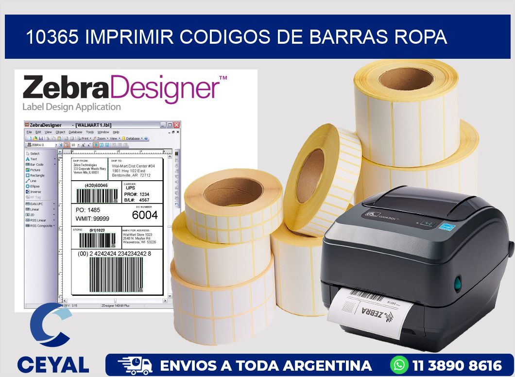 10365 IMPRIMIR CODIGOS DE BARRAS ROPA