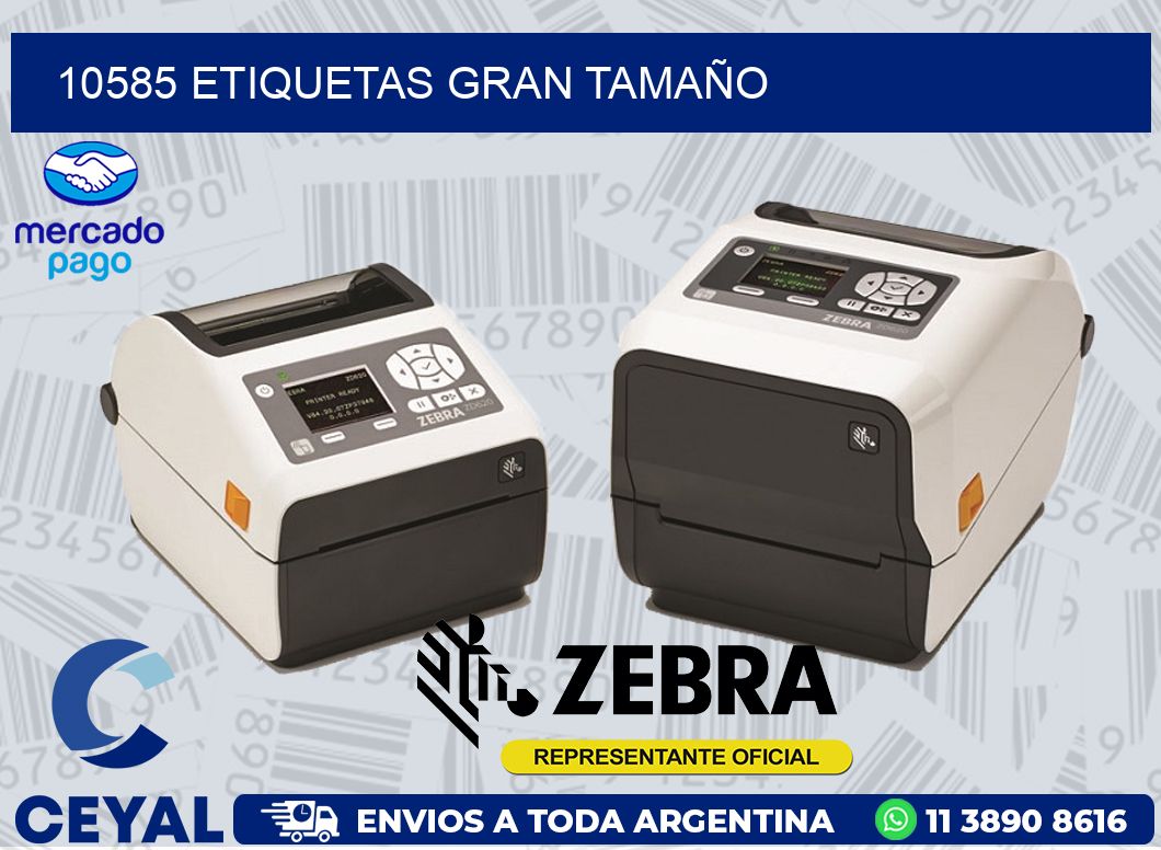 10585 ETIQUETAS GRAN TAMAÑO