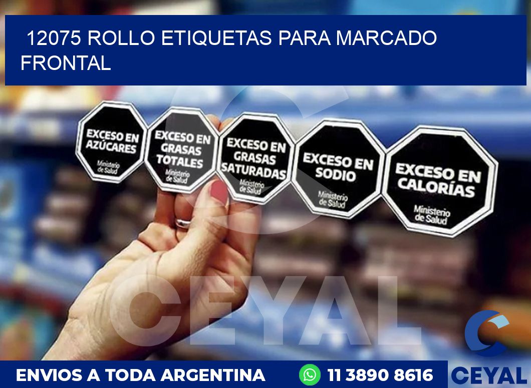 12075 ROLLO ETIQUETAS PARA MARCADO FRONTAL