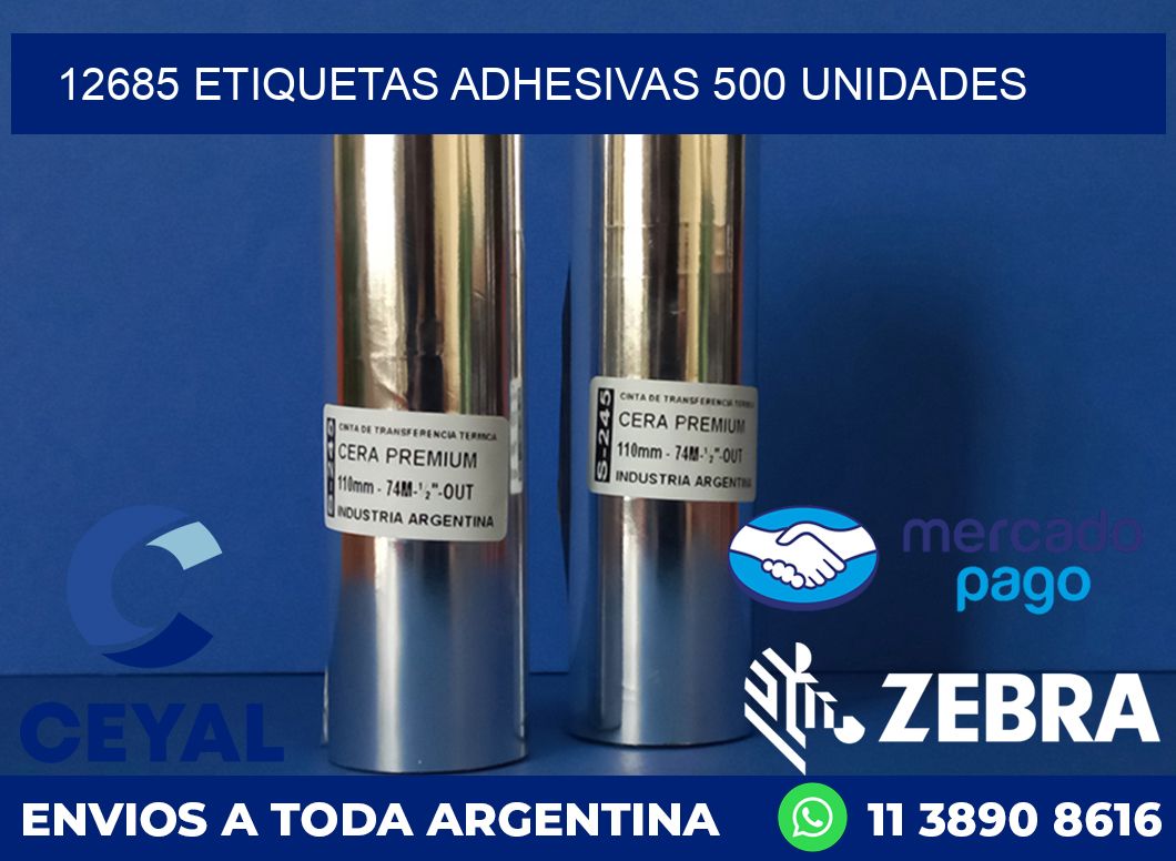 12685 ETIQUETAS ADHESIVAS 500 UNIDADES
