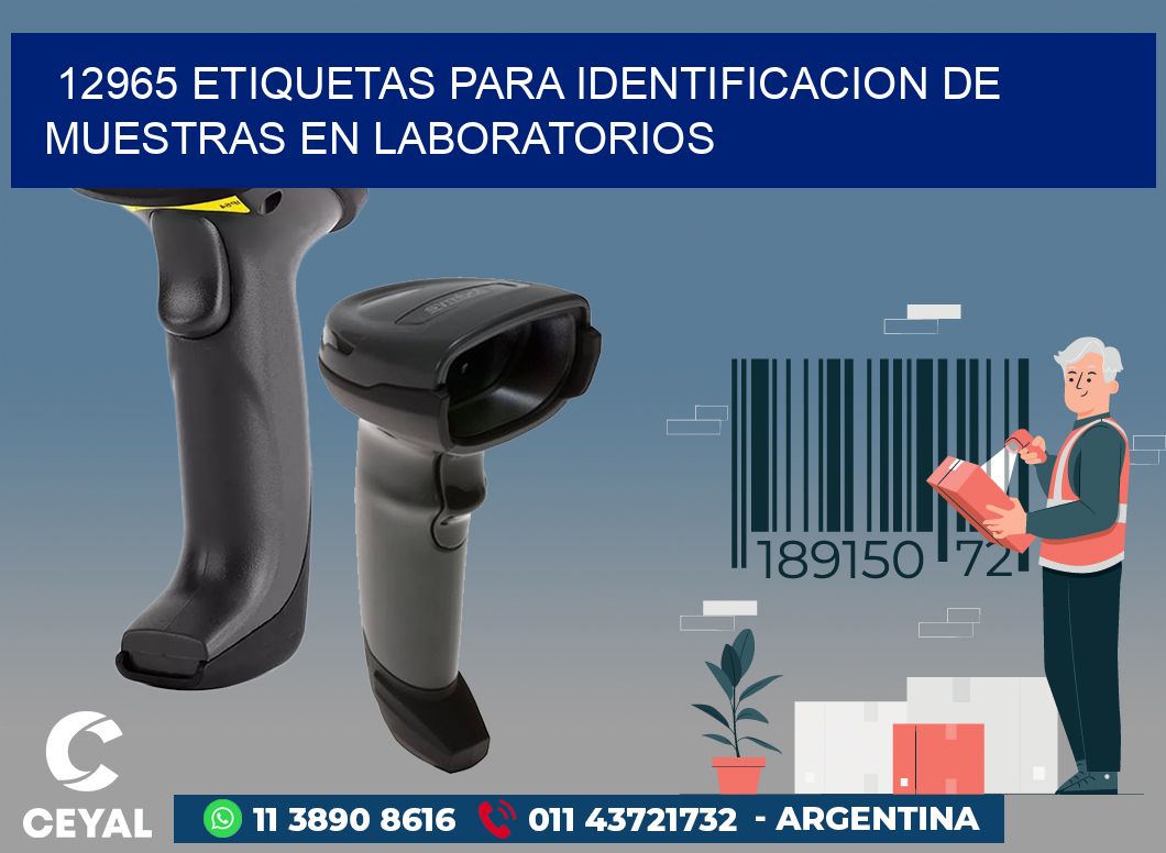 12965 ETIQUETAS PARA IDENTIFICACION DE MUESTRAS EN LABORATORIOS