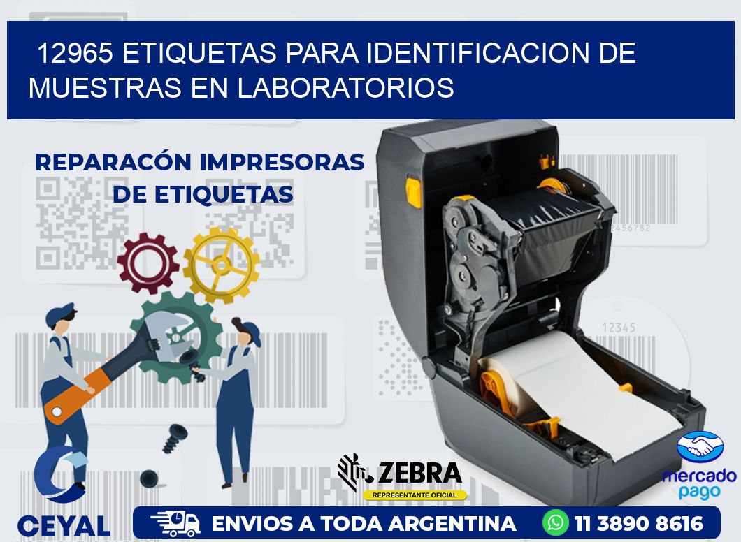 12965 ETIQUETAS PARA IDENTIFICACION DE MUESTRAS EN LABORATORIOS