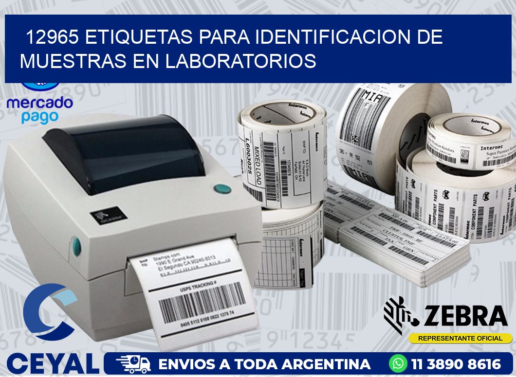 12965 ETIQUETAS PARA IDENTIFICACION DE MUESTRAS EN LABORATORIOS