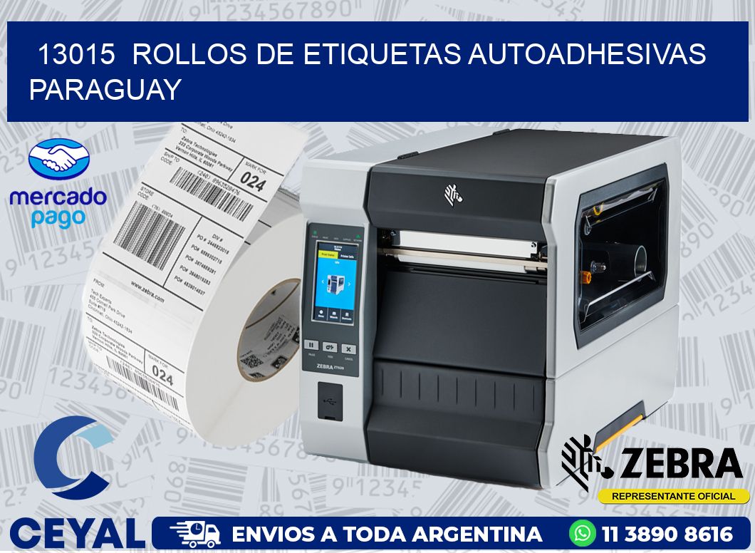 13015  ROLLOS DE ETIQUETAS AUTOADHESIVAS PARAGUAY