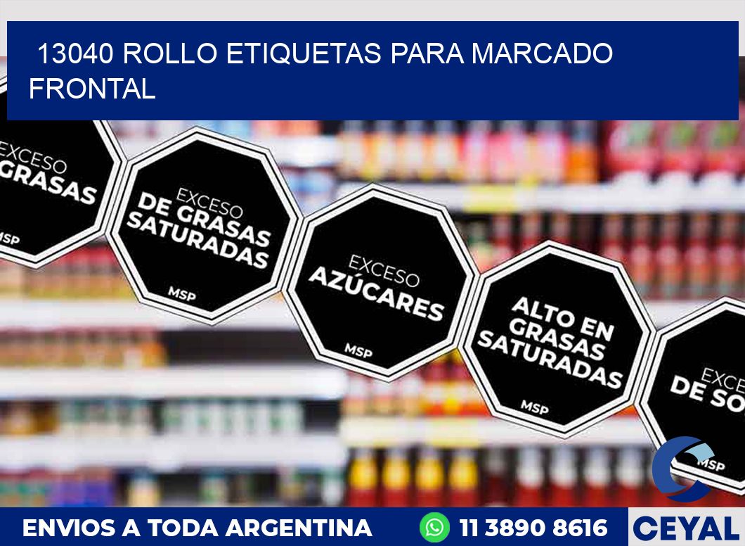 13040 ROLLO ETIQUETAS PARA MARCADO FRONTAL