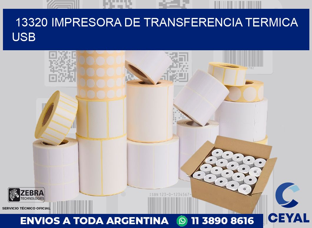 13320 IMPRESORA DE TRANSFERENCIA TERMICA USB