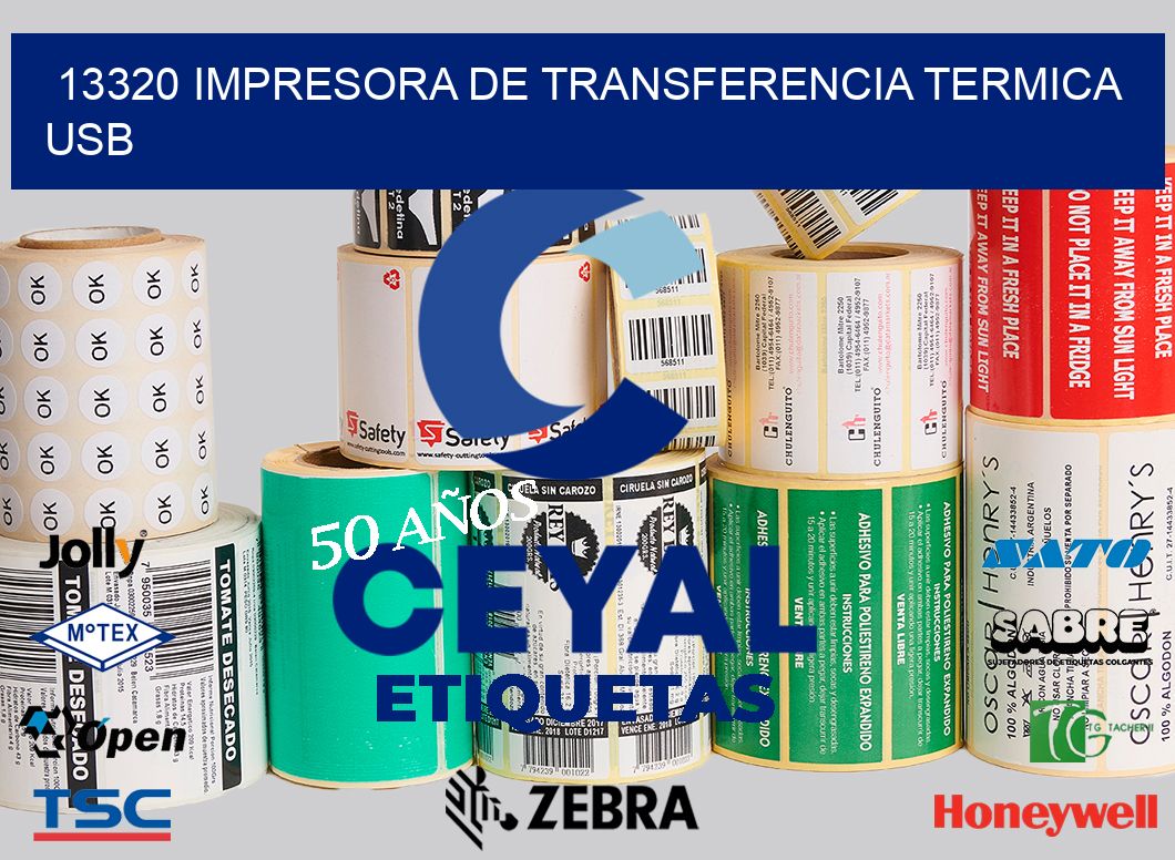 13320 IMPRESORA DE TRANSFERENCIA TERMICA USB