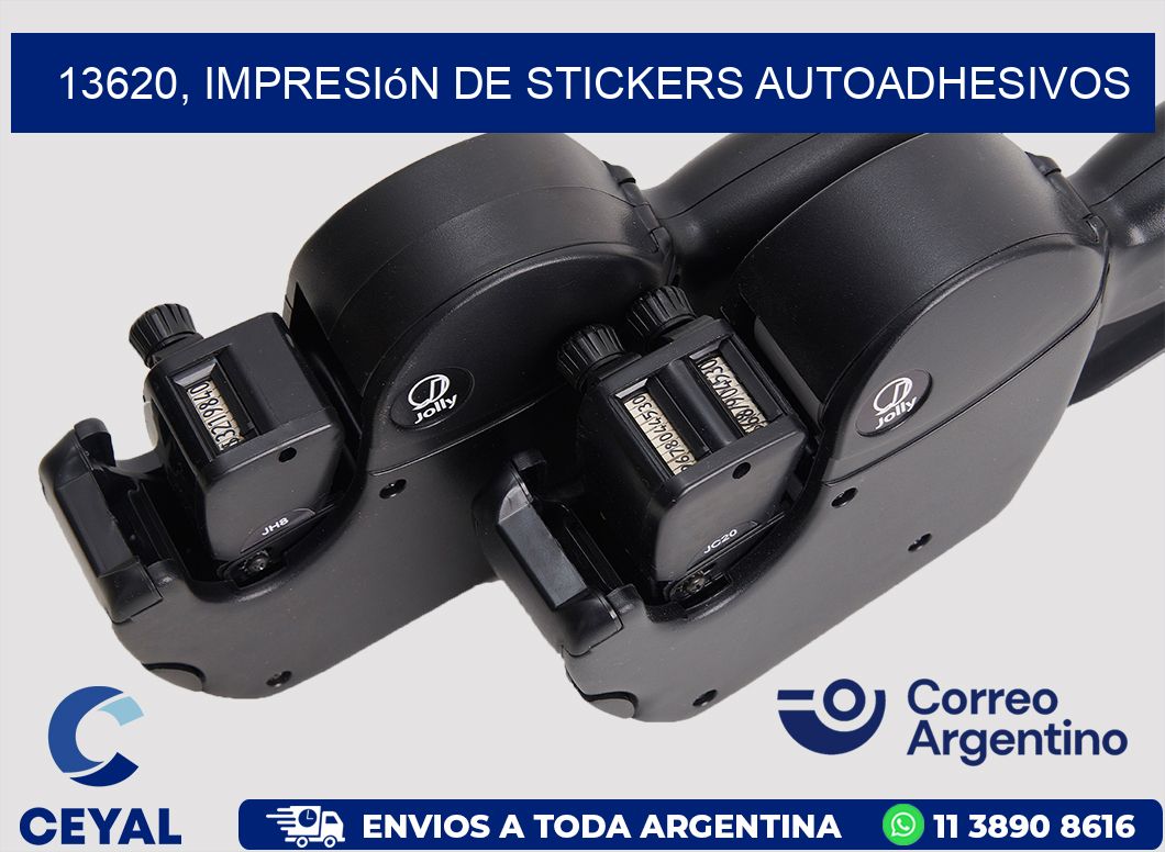 13620, impresión de stickers autoadhesivos