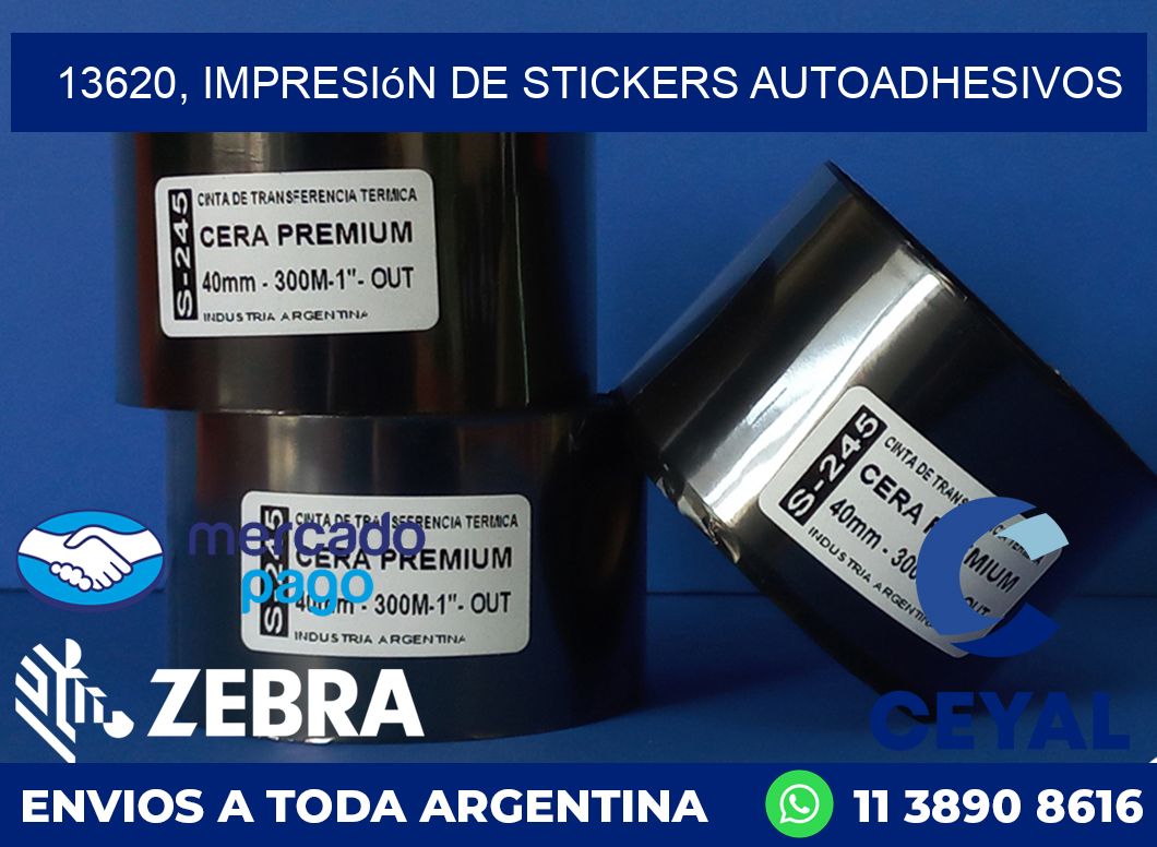 13620, impresión de stickers autoadhesivos