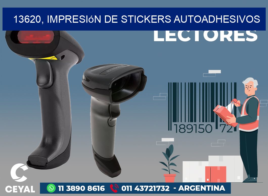 13620, impresión de stickers autoadhesivos