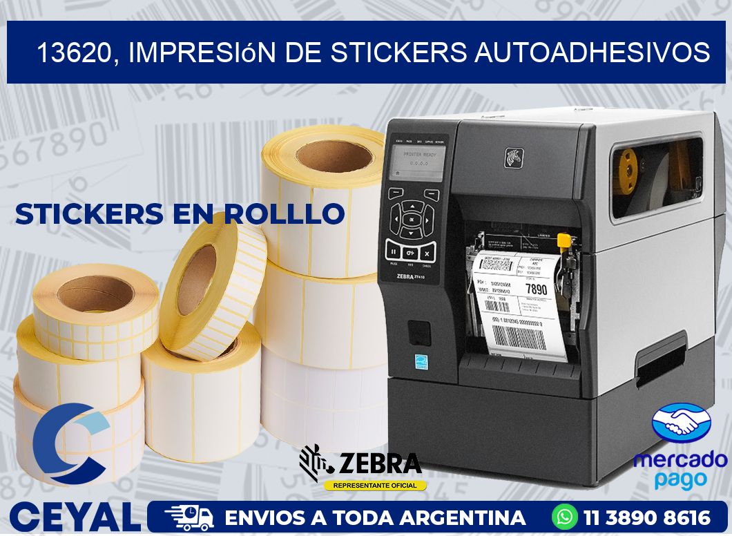 13620, impresión de stickers autoadhesivos