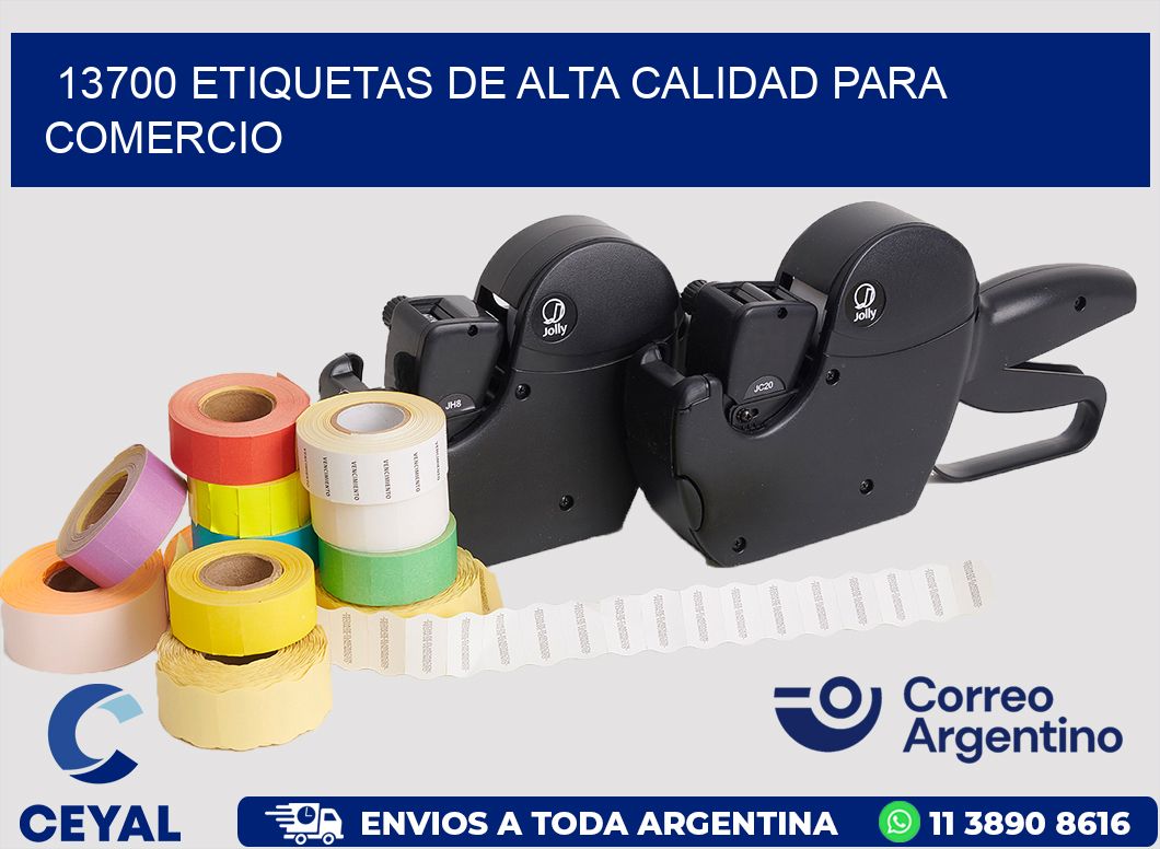 13700 ETIQUETAS DE ALTA CALIDAD PARA COMERCIO