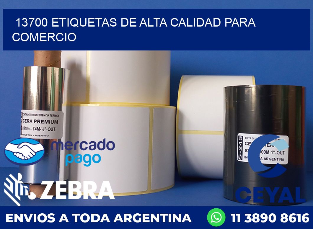 13700 ETIQUETAS DE ALTA CALIDAD PARA COMERCIO