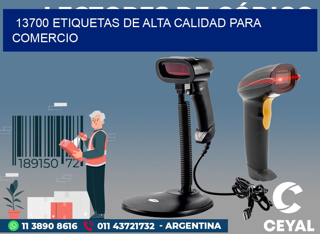 13700 ETIQUETAS DE ALTA CALIDAD PARA COMERCIO