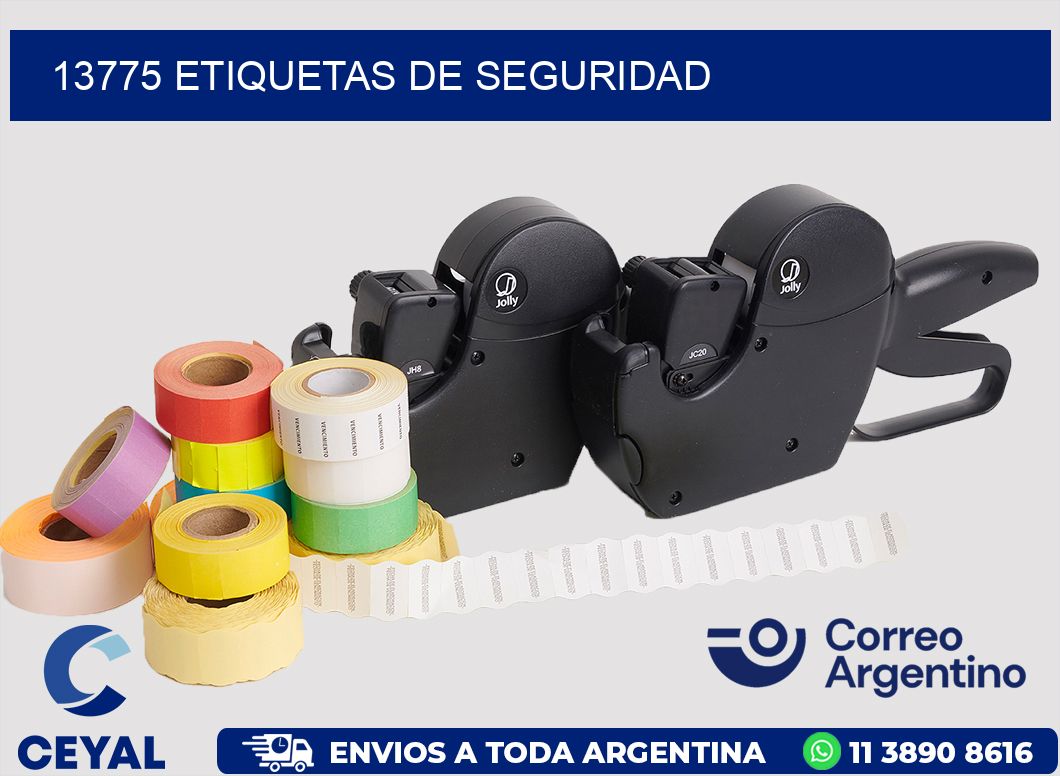 13775 ETIQUETAS DE SEGURIDAD