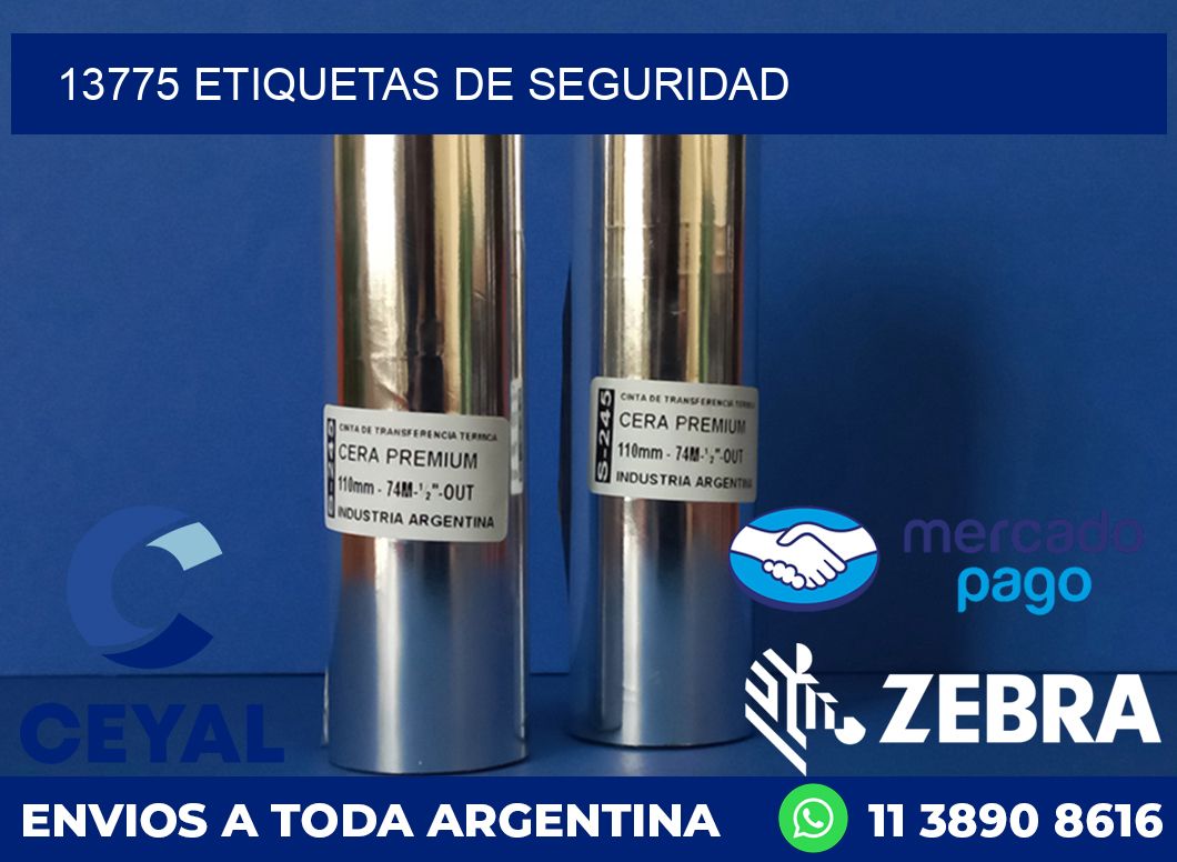 13775 ETIQUETAS DE SEGURIDAD