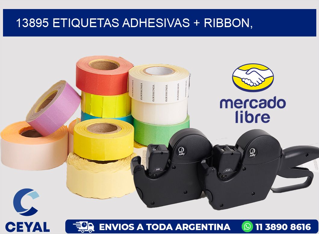 13895 ETIQUETAS ADHESIVAS + RIBBON,