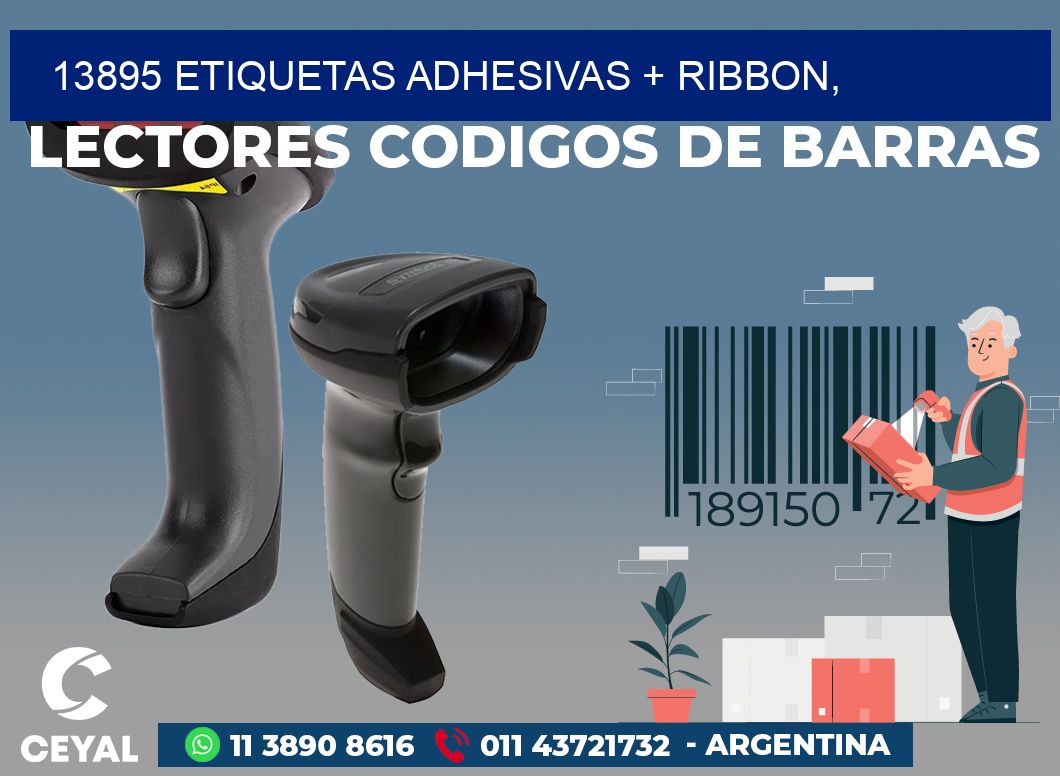 13895 ETIQUETAS ADHESIVAS + RIBBON,