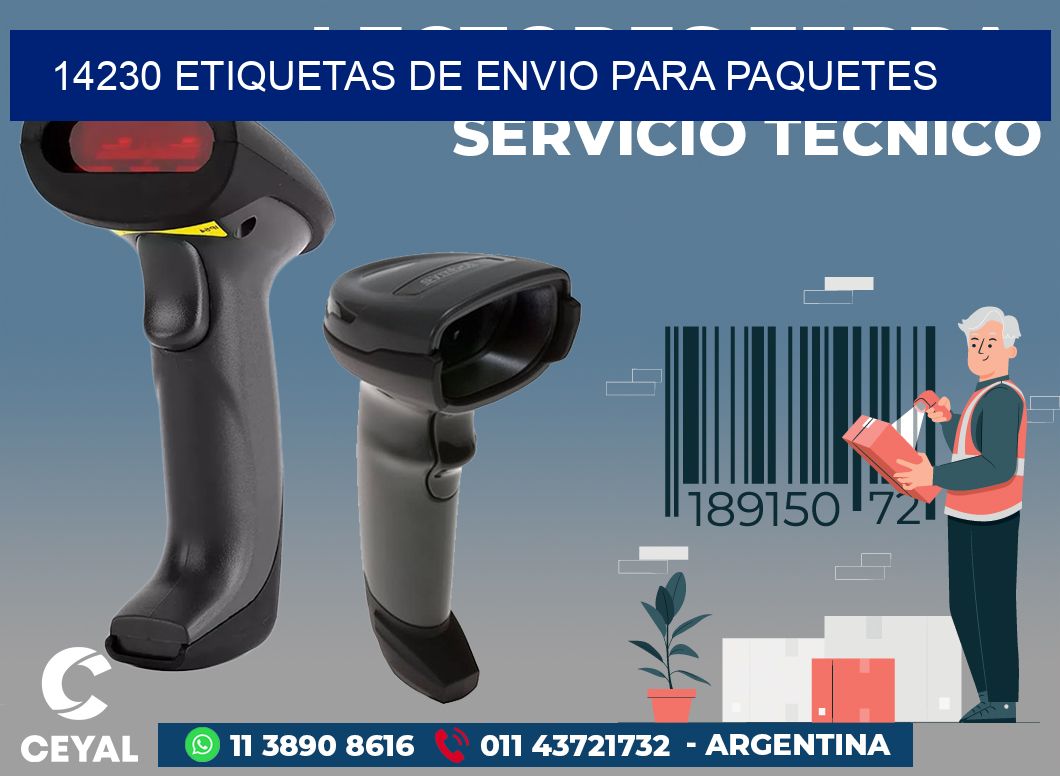 14230 ETIQUETAS DE ENVIO PARA PAQUETES