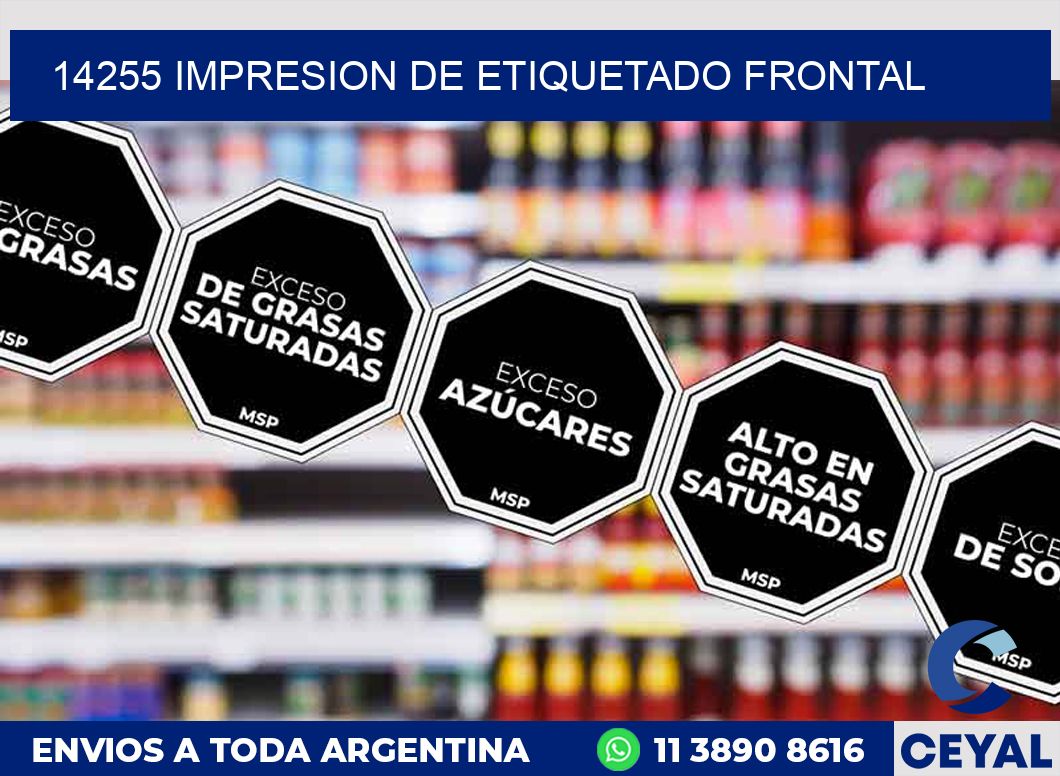 14255 IMPRESION DE ETIQUETADO FRONTAL