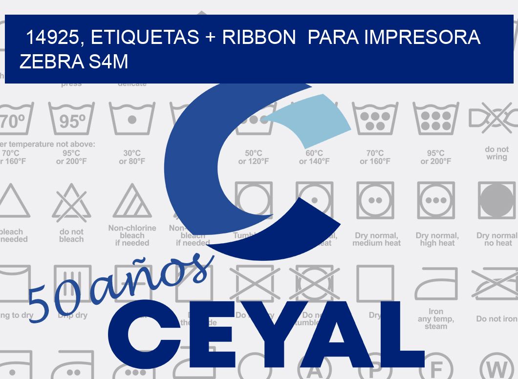 14925, etiquetas + ribbon  para impresora zebra S4M