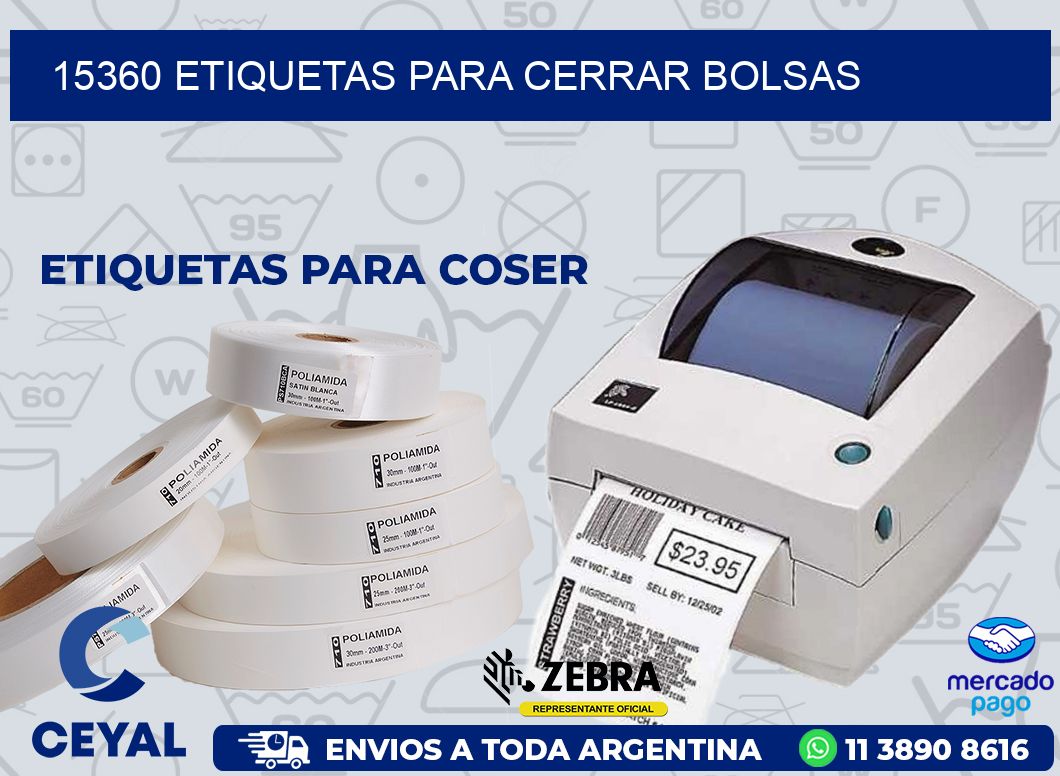 15360 ETIQUETAS PARA CERRAR BOLSAS