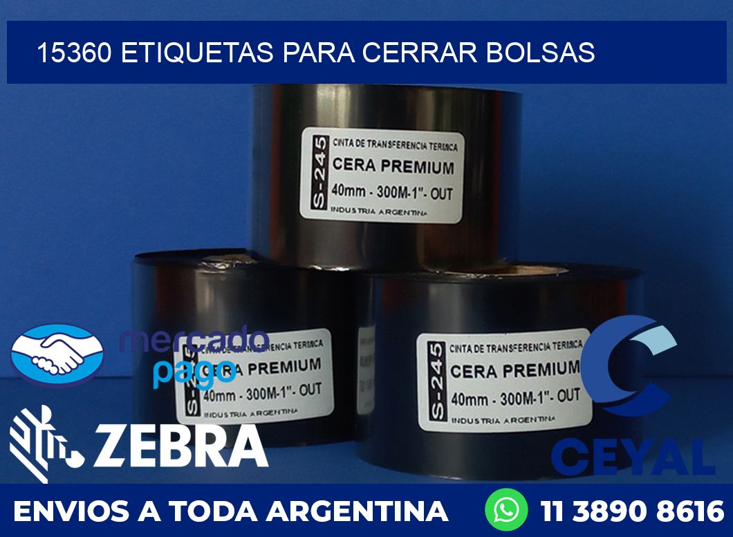 15360 ETIQUETAS PARA CERRAR BOLSAS