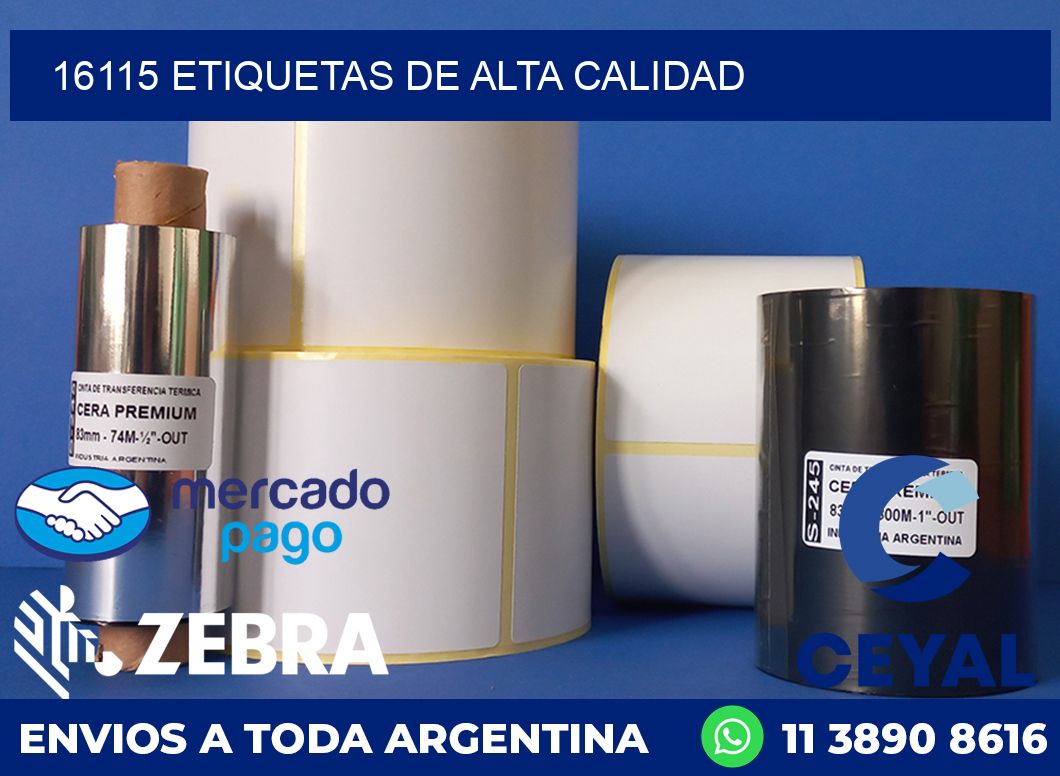 16115 ETIQUETAS DE ALTA CALIDAD