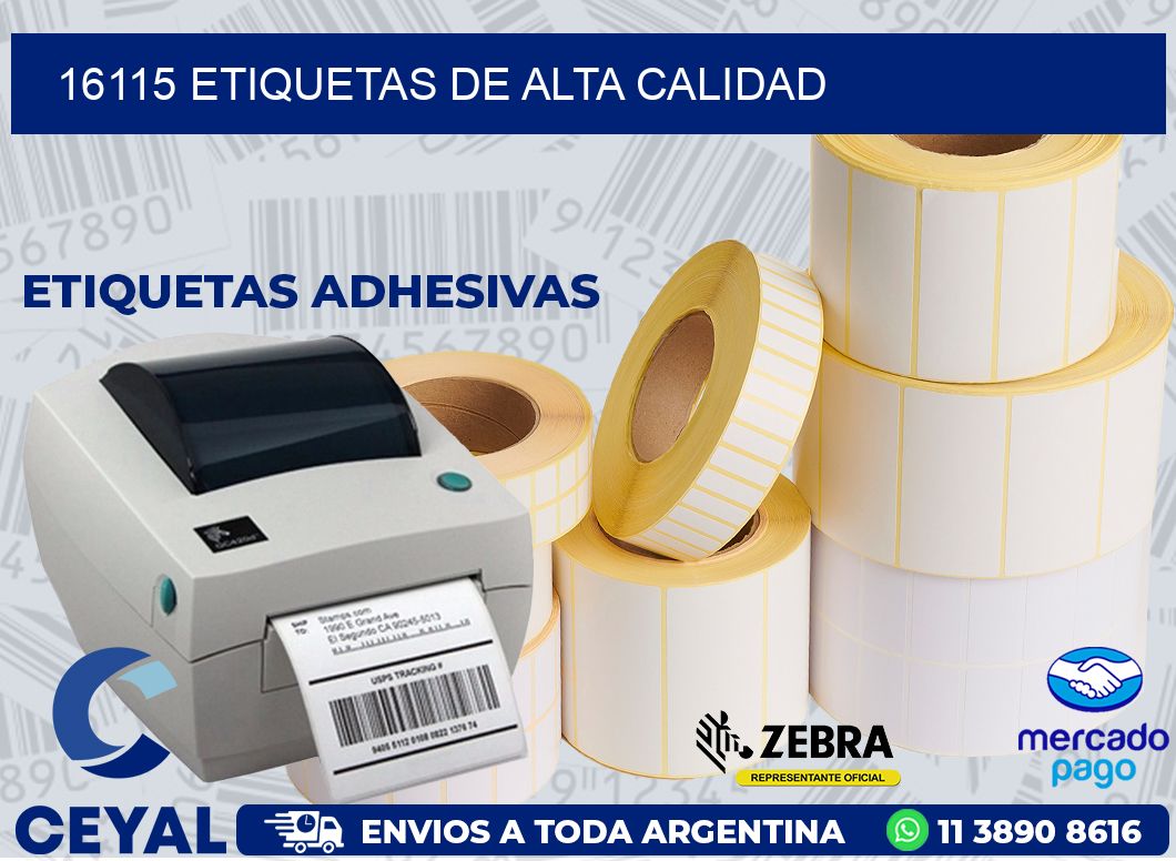 16115 ETIQUETAS DE ALTA CALIDAD
