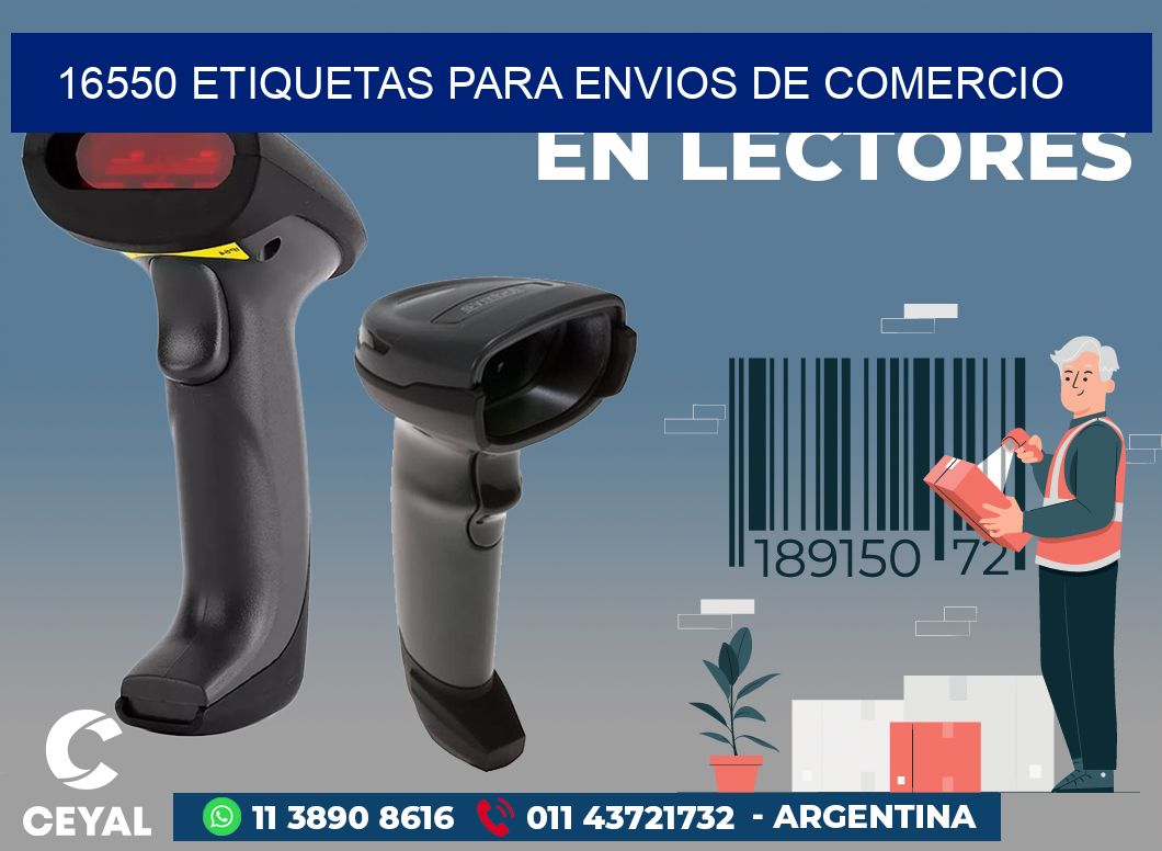 16550 ETIQUETAS PARA ENVIOS DE COMERCIO