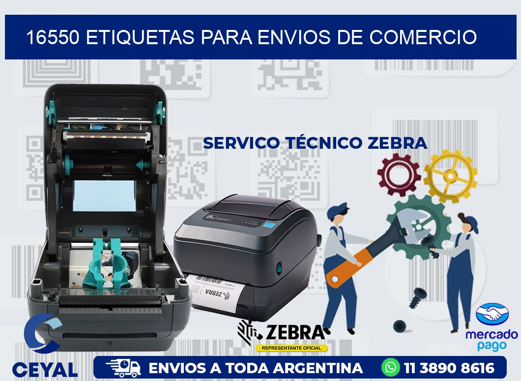 16550 ETIQUETAS PARA ENVIOS DE COMERCIO
