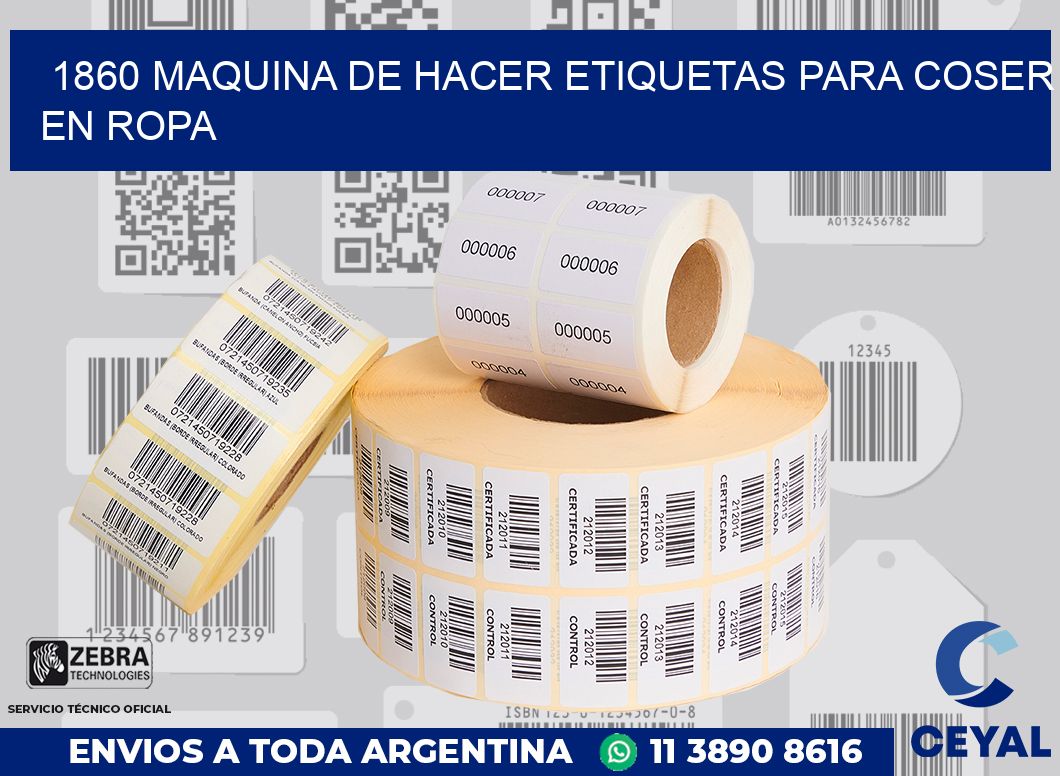 1860 MAQUINA DE HACER ETIQUETAS PARA COSER EN ROPA