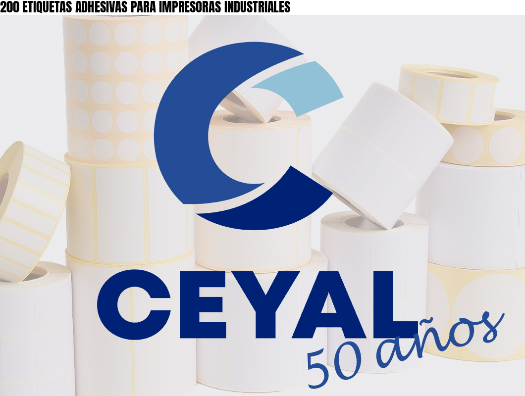 200 ETIQUETAS ADHESIVAS PARA IMPRESORAS INDUSTRIALES