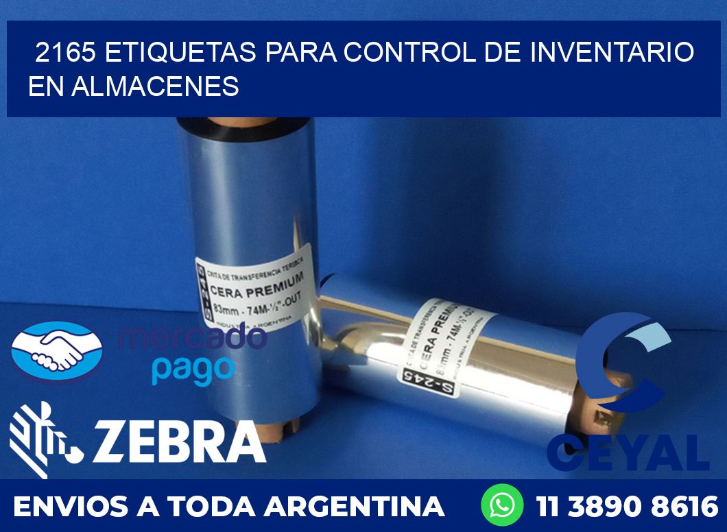 2165 ETIQUETAS PARA CONTROL DE INVENTARIO EN ALMACENES