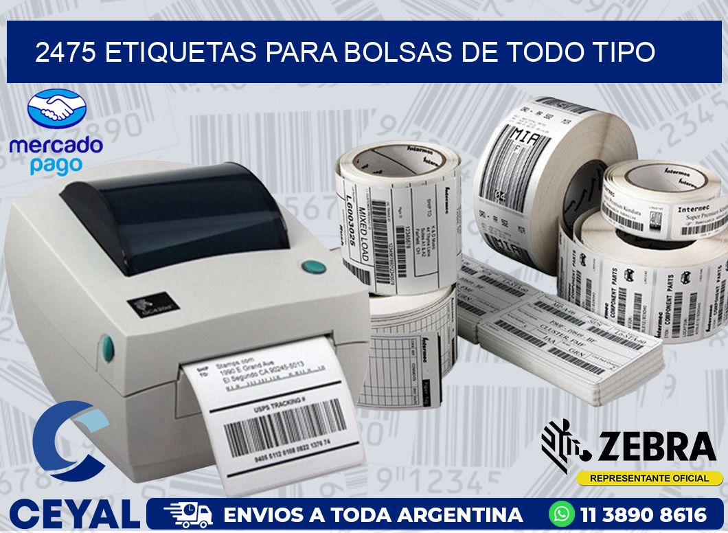 2475 ETIQUETAS PARA BOLSAS DE TODO TIPO