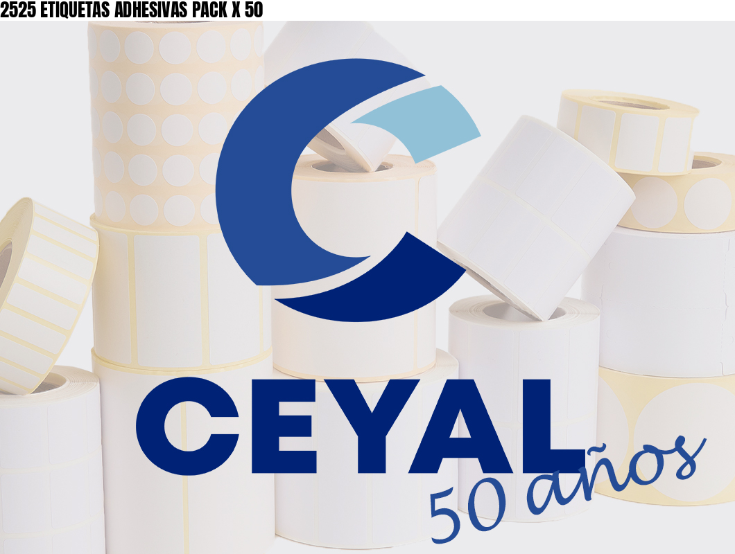 2525 ETIQUETAS ADHESIVAS PACK X 50